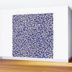Playful strokes #3 / Beige on Blue Wall Mural Gallery Image 2
