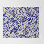 Playful strokes #3 / Beige on Blue Throw Blanket Gallery Image 2