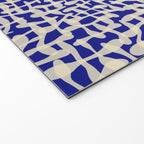 Playful strokes #3 / Beige on Blue Welcome Mat Gallery Image 2