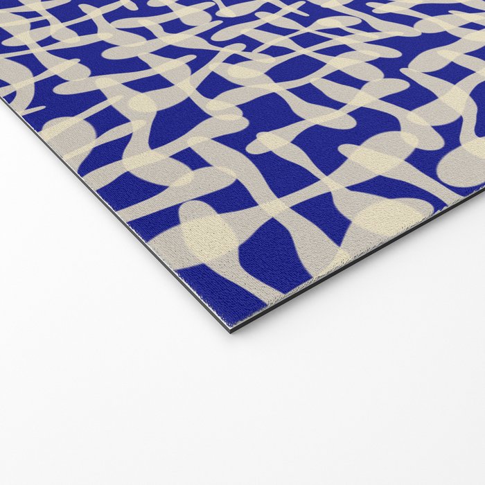 Playful strokes #3 / Beige on Blue Welcome Mat Gallery Image 2