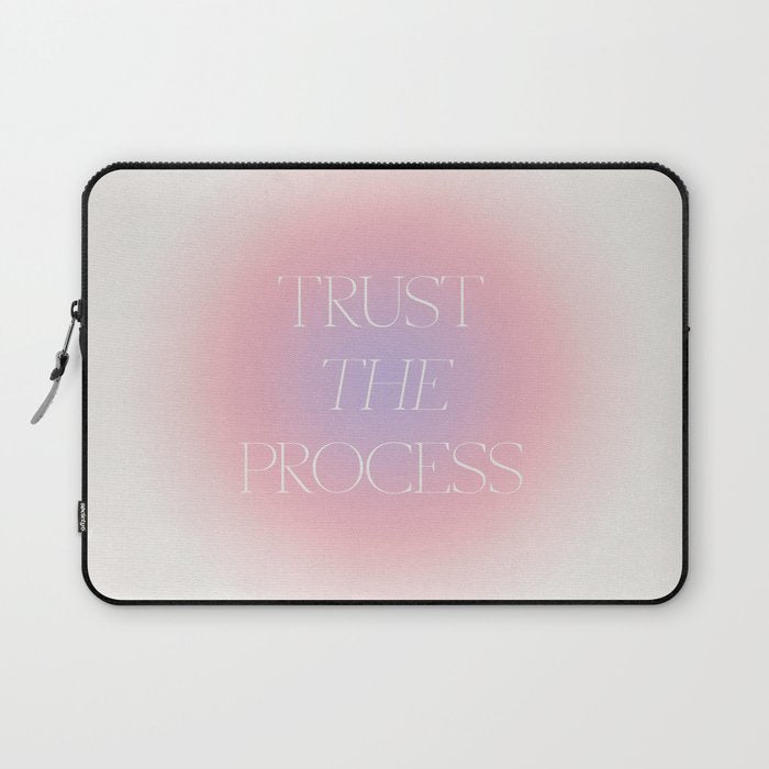 Trust The Process Gradient Lavender & Pink Laptop Sleeve Gallery Image 1