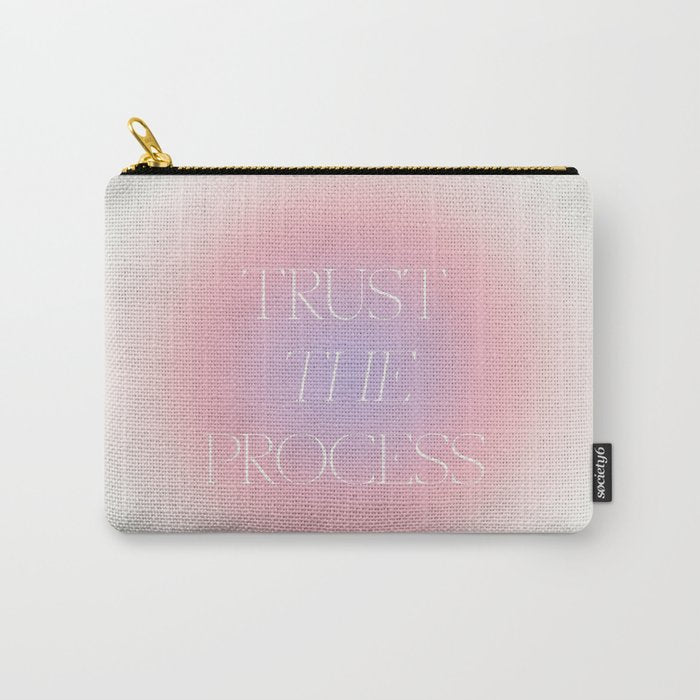 Trust The Process Gradient Lavender & Pink Carry All Pouch Gallery Image 1