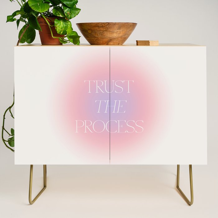Trust The Process Gradient Lavender & Pink Credenza Gallery Image 1