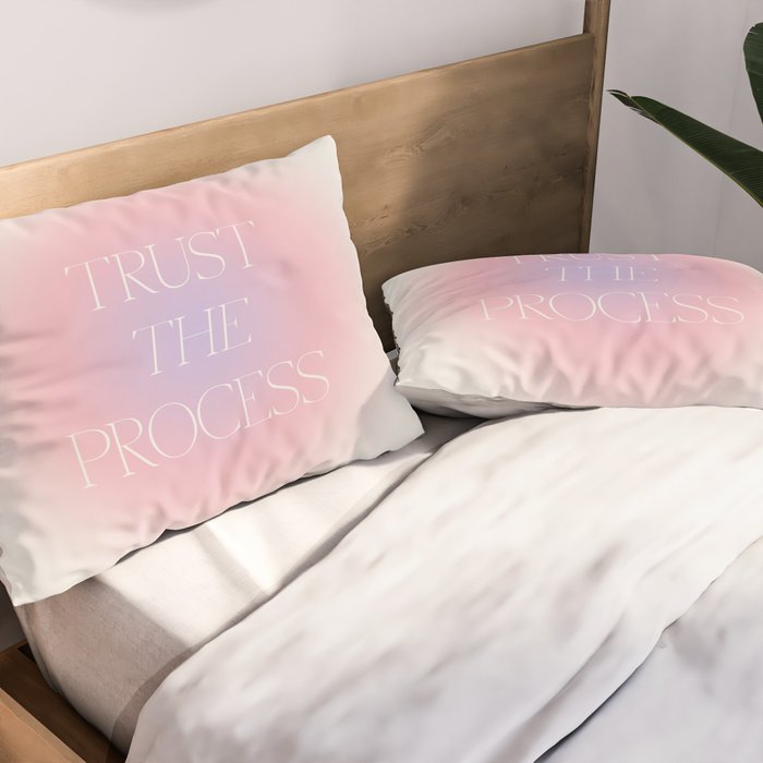 Trust The Process Gradient Lavender & Pink Pillow Sham Gallery Image 2