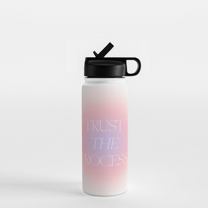 Trust The Process Gradient Lavender & Pink Water Bottle Gallery Image 1