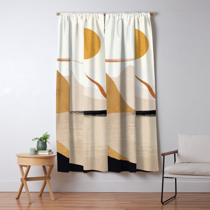 Minimal Abstract Art Landscape 31 Window Curtain Gallery Image 1