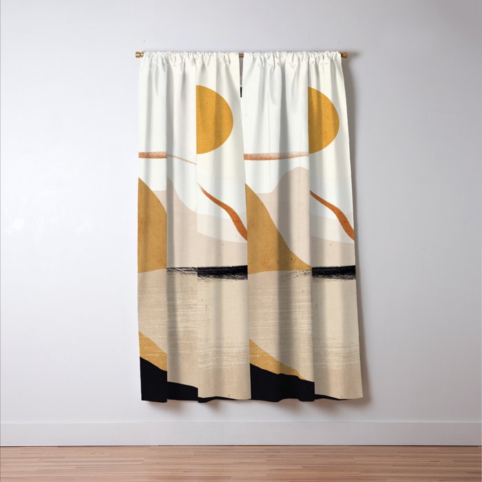 Minimal Abstract Art Landscape 31 Window Curtain Gallery Image 3
