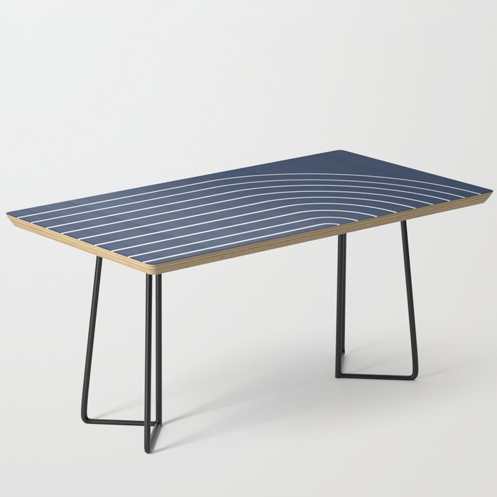 Minimal Arch XIV Navy Blue Modern Geometric Lines Coffee Table Gallery Image 1