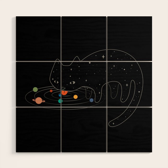 Cat Landscape 117: Catstronomy Wood Wall Art Gallery Image 1