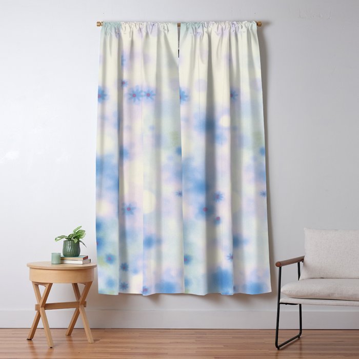 Daydream Daisies in a Soft Pastel Purple Haze Window Curtain Gallery Image 5