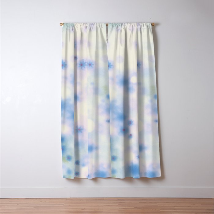 Daydream Daisies in a Soft Pastel Purple Haze Window Curtain Gallery Image 3