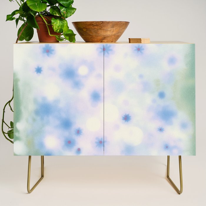 Daydream Daisies in a Soft Pastel Purple Haze Credenza Gallery Image 1