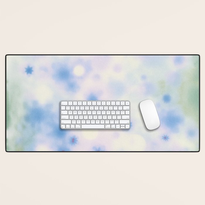 Daydream Daisies in a Soft Pastel Purple Haze Desk Mat Gallery Image 1