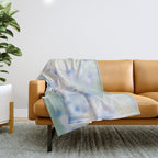 Daydream Daisies in a Soft Pastel Purple Haze Throw Blanket Gallery Image 1