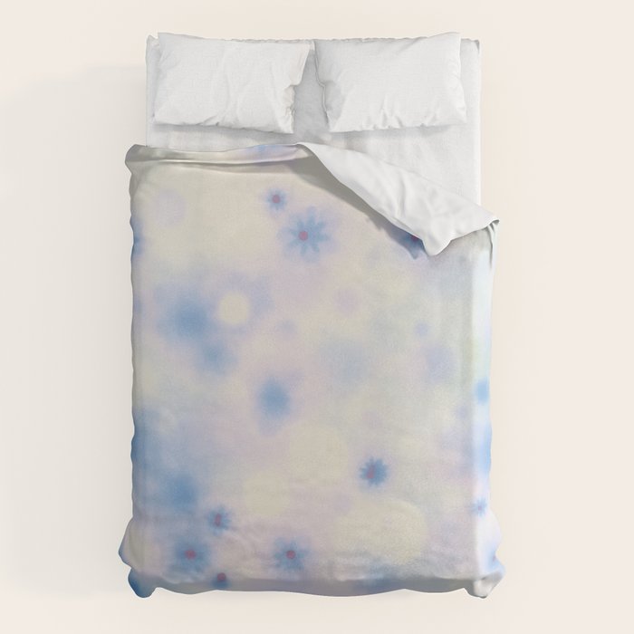 Daydream Daisies in a Soft Pastel Purple Haze Duvet Cover Gallery Image 1