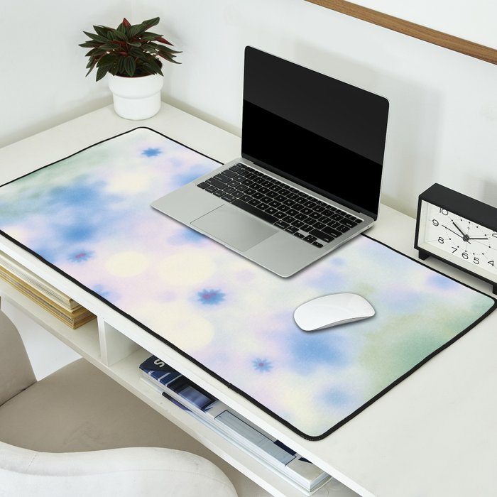 Daydream Daisies in a Soft Pastel Purple Haze Desk Mat Gallery Image 2