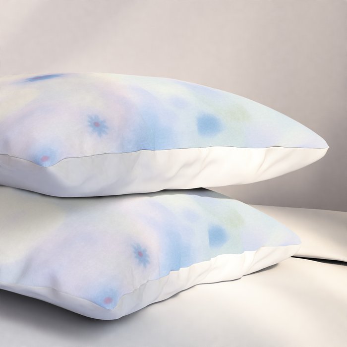 Daydream Daisies in a Soft Pastel Purple Haze Pillow Sham Gallery Image 3
