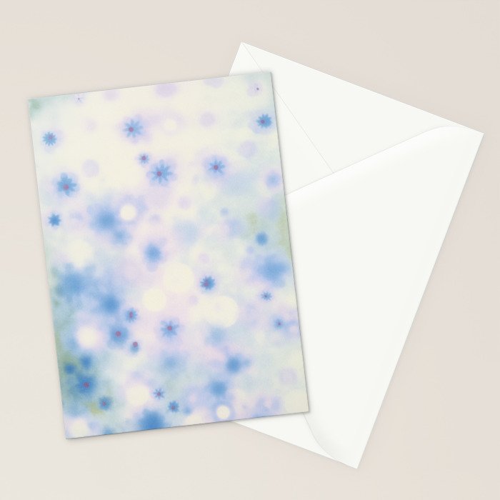 Daydream Daisies in a Soft Pastel Purple Haze Stationery Card Gallery Image 2