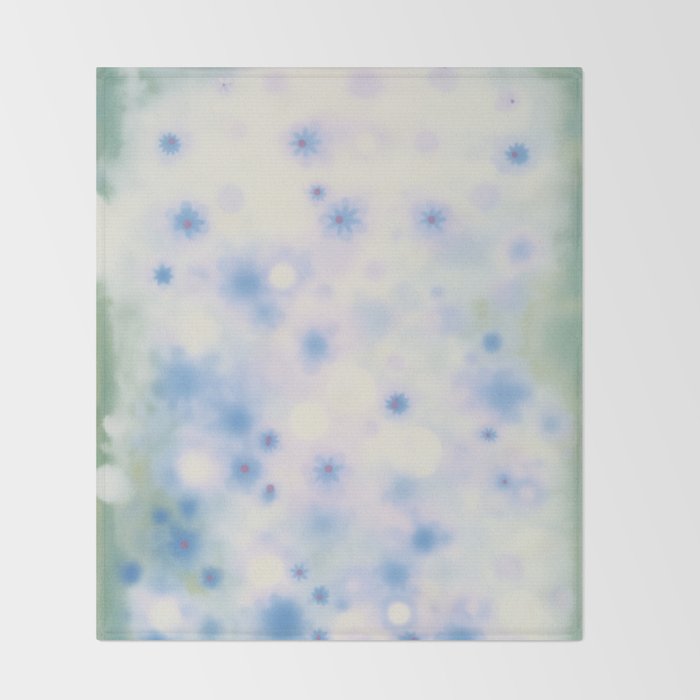 Daydream Daisies in a Soft Pastel Purple Haze Throw Blanket Gallery Image 2