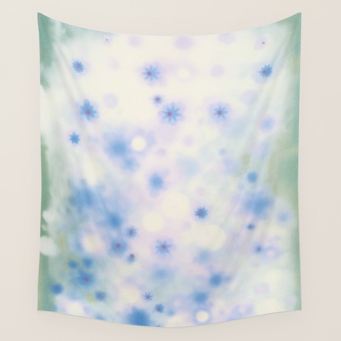 Daydream Daisies in a Soft Pastel Purple Haze Wall Tapestry Gallery Image 4