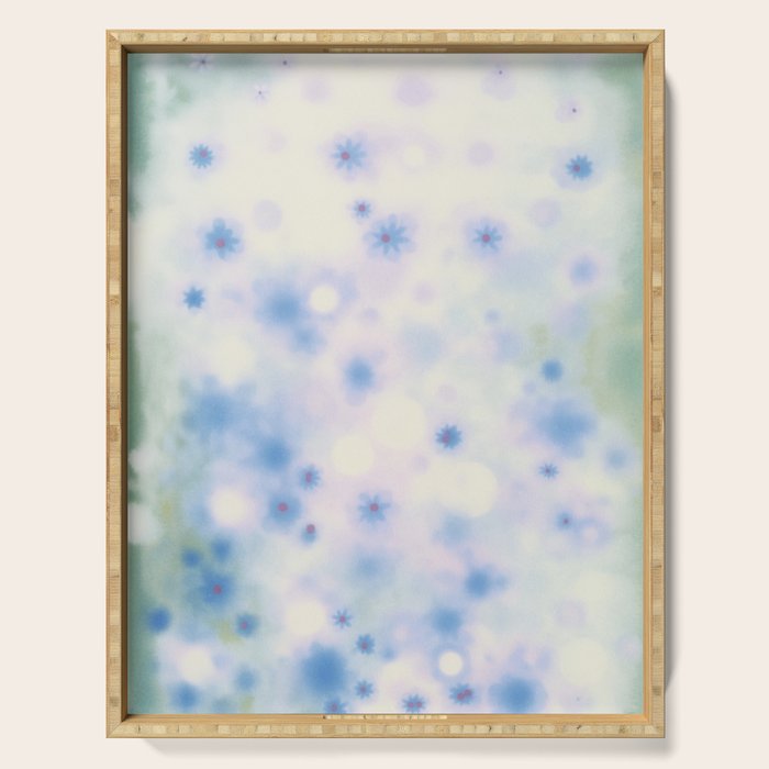 Daydream Daisies in a Soft Pastel Purple Haze Serving Tray Gallery Image 1