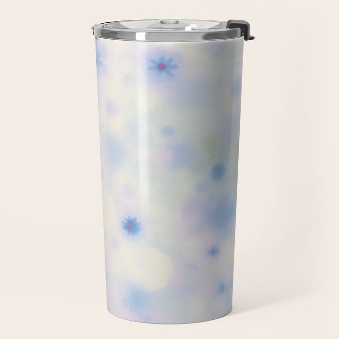 Daydream Daisies in a Soft Pastel Purple Haze Travel Mug Gallery Image 2