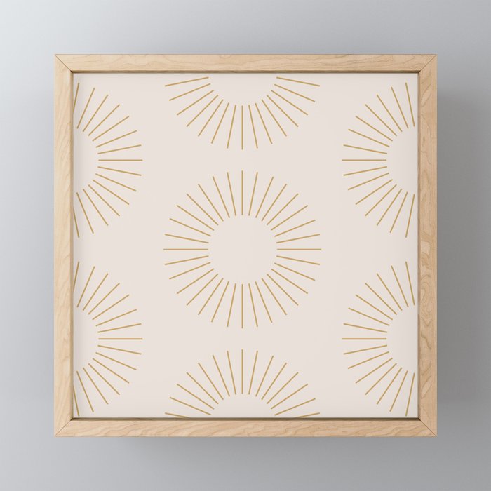 Minimalist Sunray Pattern XIV Natural Neutral Mini Art Print Gallery Image 1