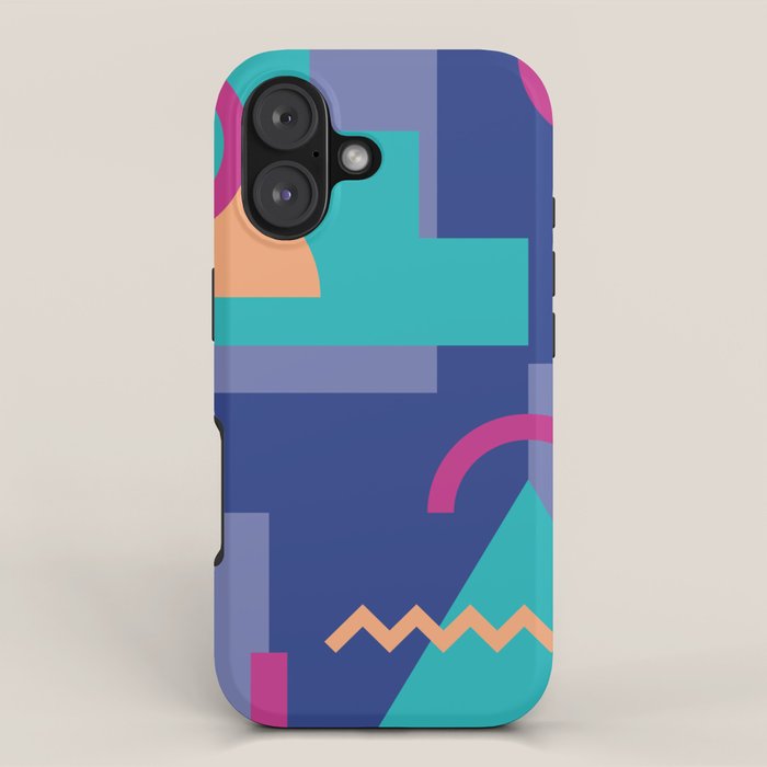 Memphis pattern 81 - 80s / 90s Retro iPhone Case Gallery Image 1