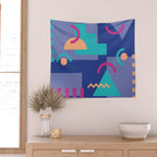 Memphis pattern 81 - 80s / 90s Retro Wall Tapestry Gallery Image 2