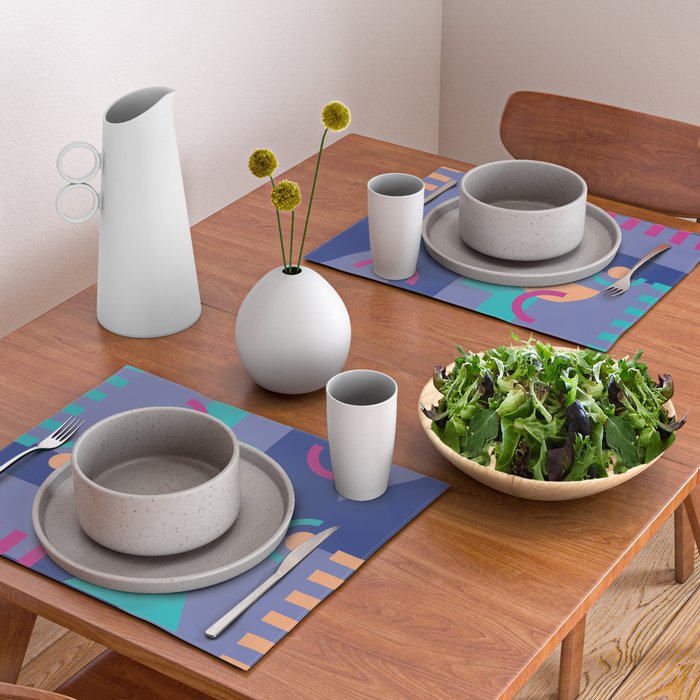 Memphis pattern 81 - 80s / 90s Retro Placemat Gallery Image 2