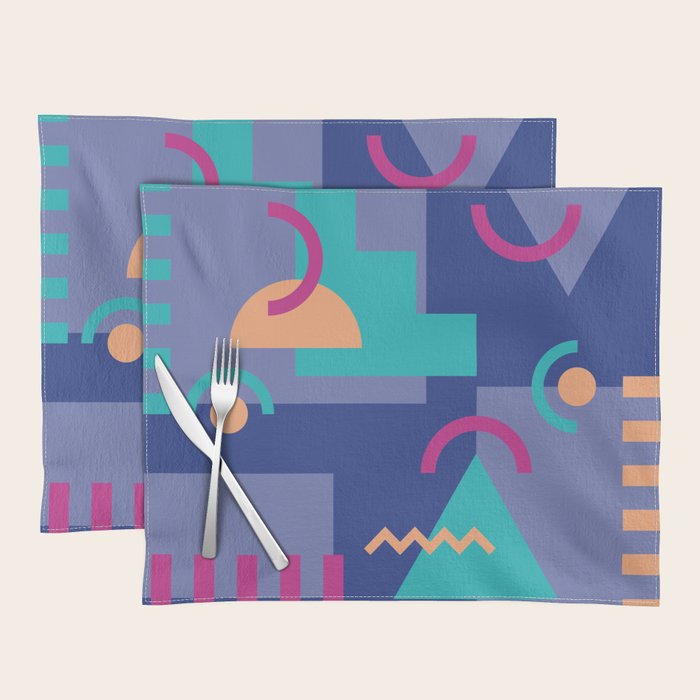 Memphis pattern 81 - 80s / 90s Retro Placemat Gallery Image 1
