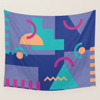 Memphis pattern 81 - 80s / 90s Retro Wall Tapestry Gallery Image 4