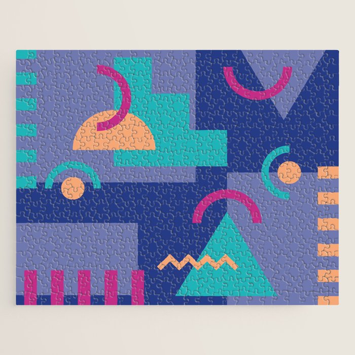 Memphis pattern 81 - 80s / 90s Retro Jigsaw Puzzle Gallery Image 1