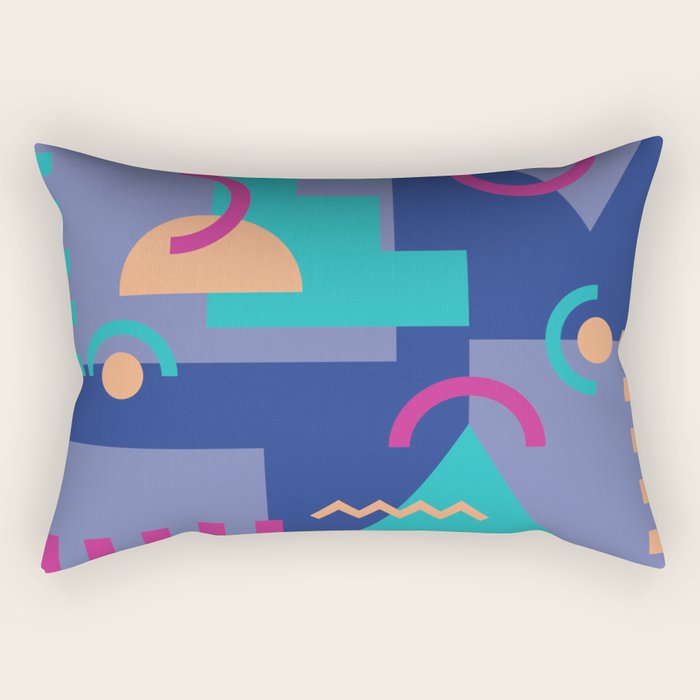 Memphis pattern 81 - 80s / 90s Retro Rectangular Pillow Gallery Image 1