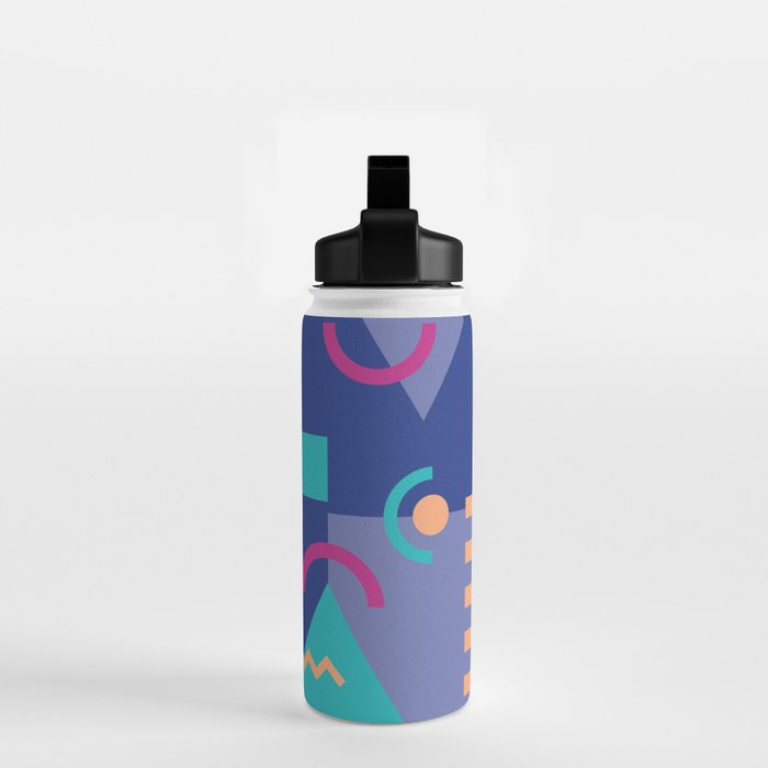 Memphis pattern 81 - 80s / 90s Retro Water Bottle Gallery Image 2