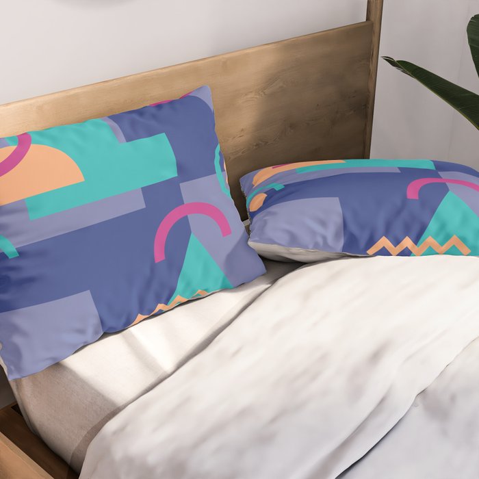 Memphis pattern 81 - 80s / 90s Retro Pillow Sham Gallery Image 2