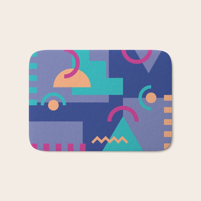 Memphis pattern 81 - 80s / 90s Retro Bath Mat Gallery Image 1