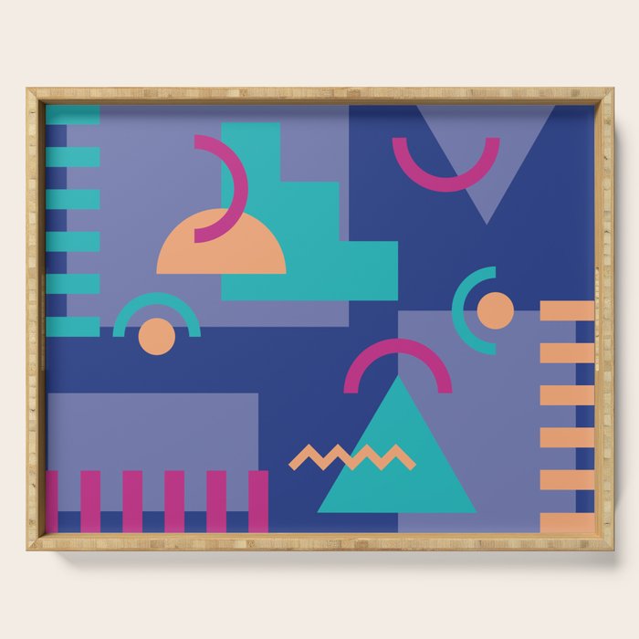 Memphis pattern 81 - 80s / 90s Retro Serving Tray Gallery Image 1