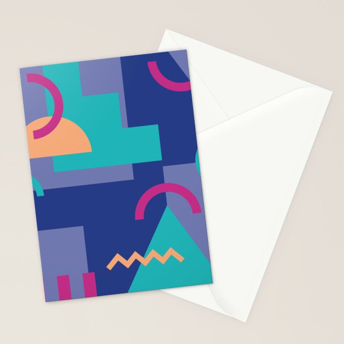 Memphis pattern 81 - 80s / 90s Retro Stationery Card Gallery Image 2