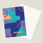 Memphis pattern 81 - 80s / 90s Retro Stationery Card Gallery Image 2
