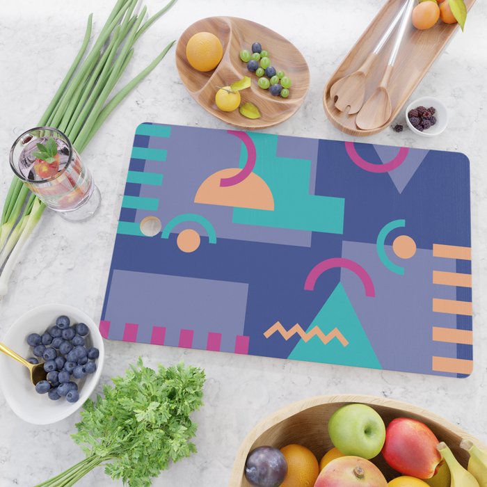 Memphis pattern 81 - 80s / 90s Retro Cutting Board Gallery Image 2