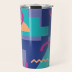 Memphis pattern 81 - 80s / 90s Retro Travel Mug Gallery Image 1