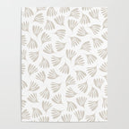 Wispy Leaves Neutral Contemporary Abstract Botanical Pattern Poster Gallery Image 4