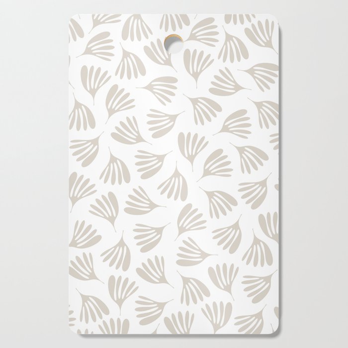 Wispy Leaves Neutral Contemporary Abstract Botanical Pattern Cutting Board Gallery Image 1