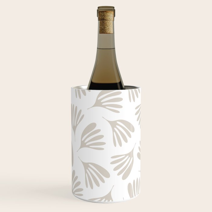 Wispy Leaves Neutral Contemporary Abstract Botanical Pattern Wine Chiller Gallery Image 3