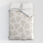 Wispy Leaves Neutral Contemporary Abstract Botanical Pattern Comforter Gallery Image 6