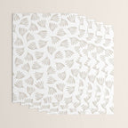 Wispy Leaves Neutral Contemporary Abstract Botanical Pattern Wrapping Paper Gallery Image 3