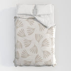 Wispy Leaves Neutral Contemporary Abstract Botanical Pattern Duvet Cover Gallery Image 6