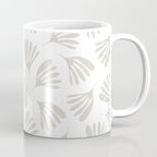 Wispy Leaves Neutral Contemporary Abstract Botanical Pattern Coffee Mug Gallery Image 1