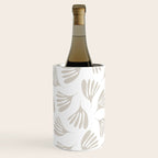 Wispy Leaves Neutral Contemporary Abstract Botanical Pattern Wine Chiller Gallery Image 1